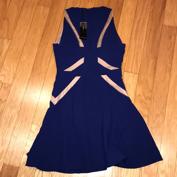 BCBGMazAzria Solie Tulle-Insert Cutout Dress - Picture 4 of 6
